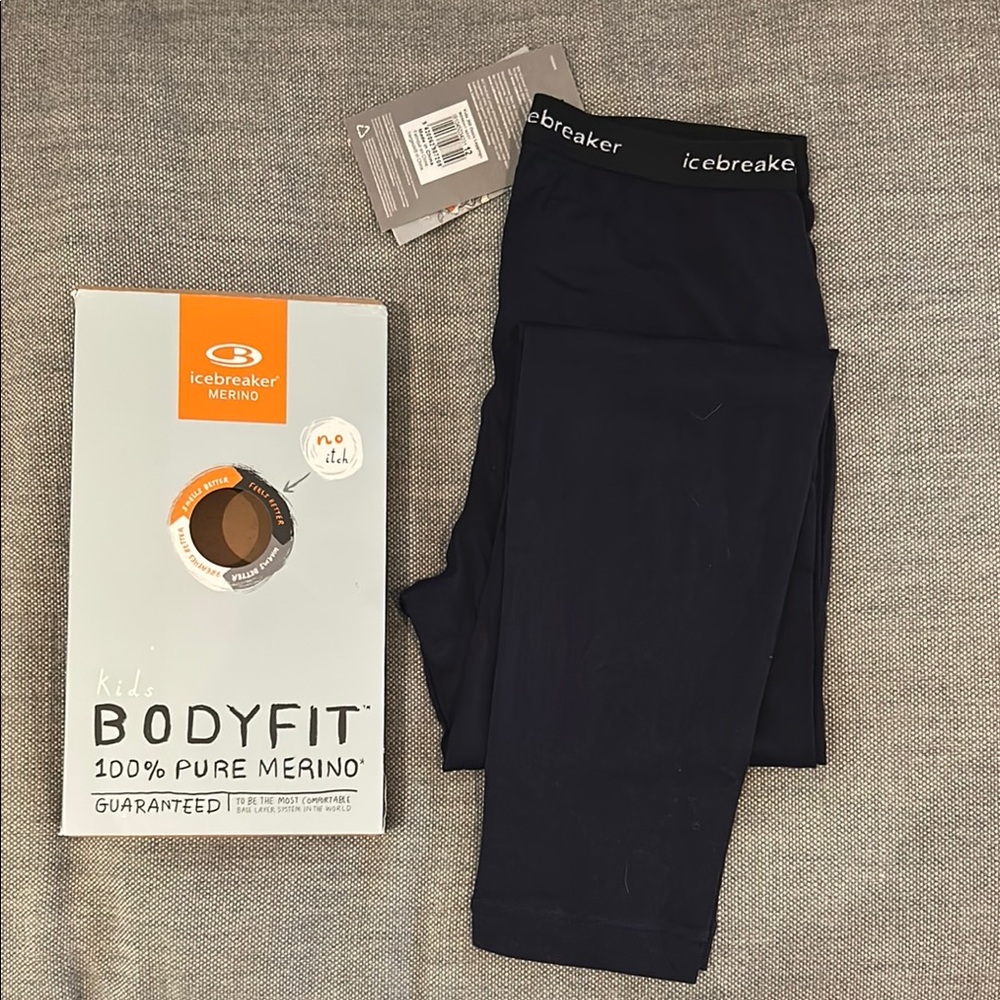 Icebreaker Kids Navy Bodyfit Leggings